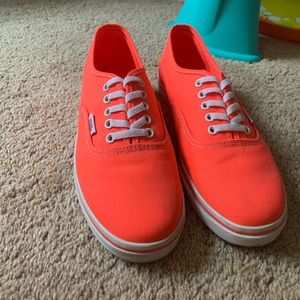 Neon orange/coral VANS